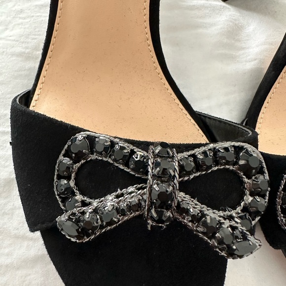Badgely Mischka Jewel black bow heels - Picture 3 of 6